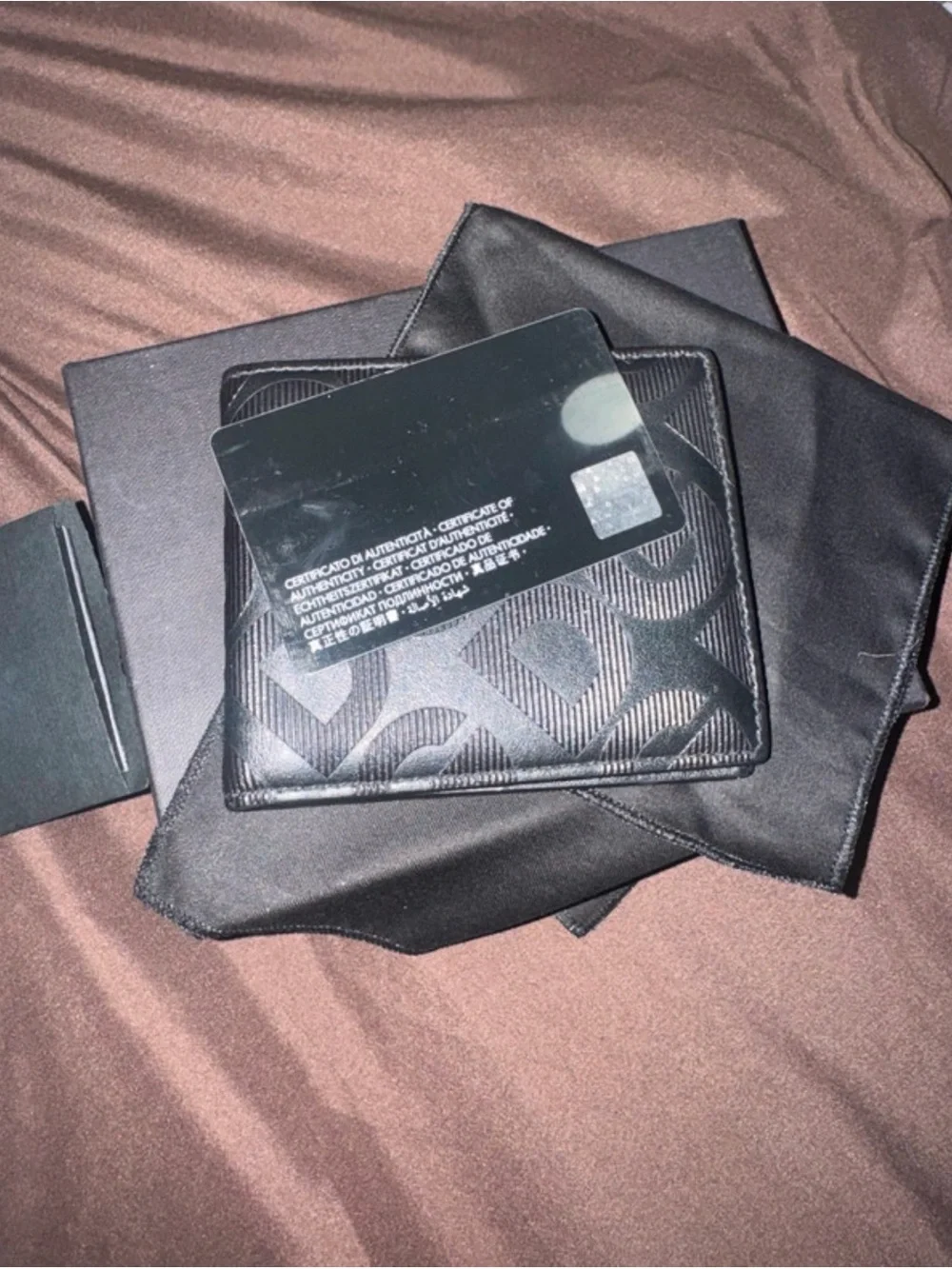 Dolce & Gabbana Black Signature DG Pattern Leather Money Clip Wallet